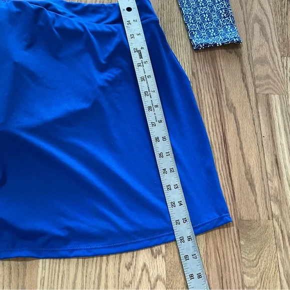 Cabana Life NWT Blue Palms Rashguard and swim skirt set Size XL - Picture 11 of 11
